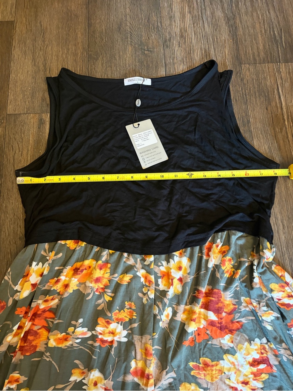 NWT Women’s SMALLSHOW Sleeveless Green Floral Maternity Nursing Dress Size XL - Picture 8 of 9